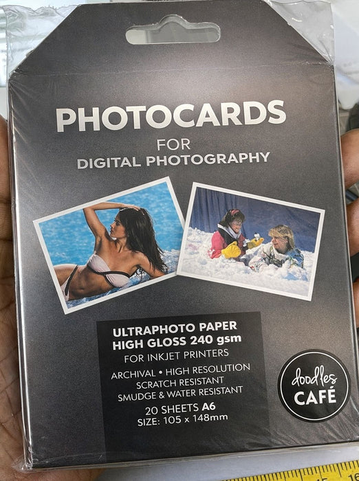 Colourjet - Photocards Ultraphoto Paper High Gloss 240gsm 20 Sheets A6