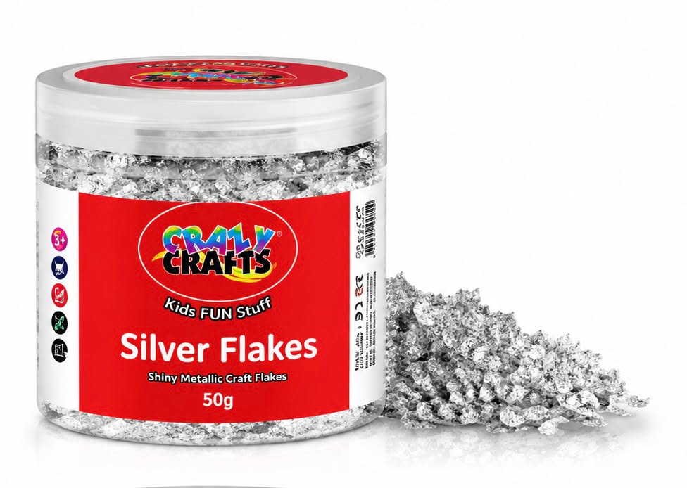 Crazy Crafts - Silver Flakes