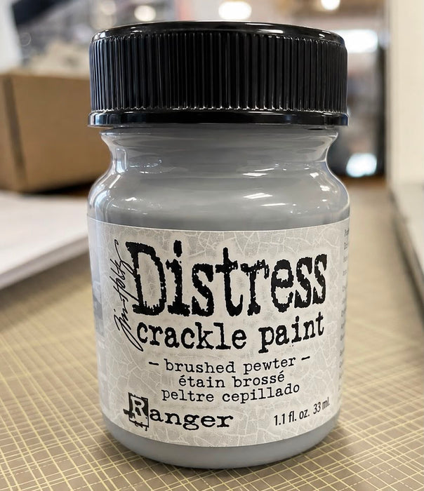 Ranger - Tim Holtz - Distress Crackle Paint - Brushed Pewter 33ml