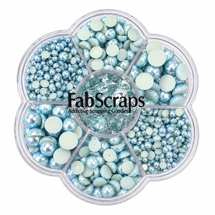Fabscraps - Pearl & Bling Collection - Teal