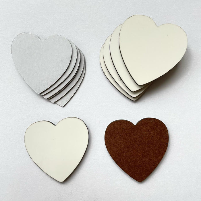 Doodles - Sublimation Blanks - Heart - Single Sided With Sticker Magnets/No Hole 5cm