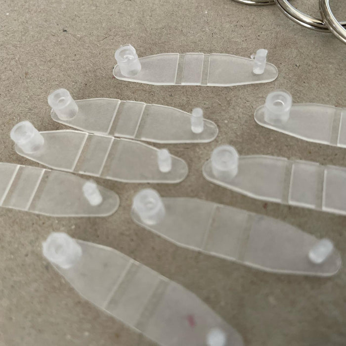 Doodles - Keyring Blanks - Splitring 2.5cm With Plastic Holder (12pcs)