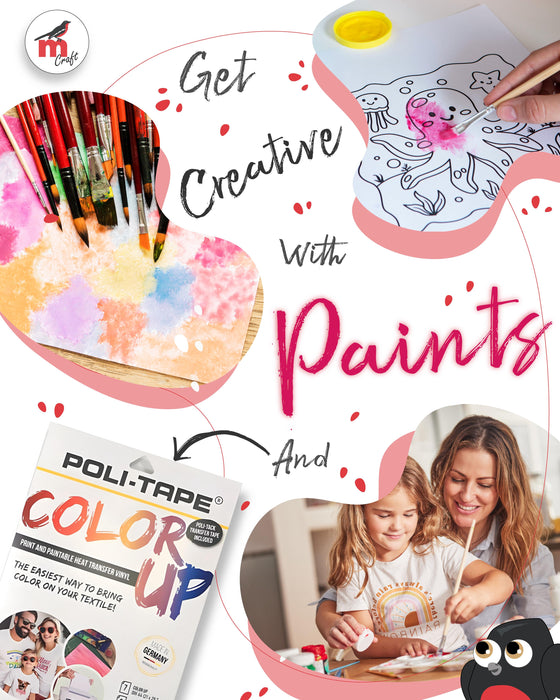 Poli-Tape - Color Up Iron on - Print and Paintable Heat Transfer Vinyl 7pk