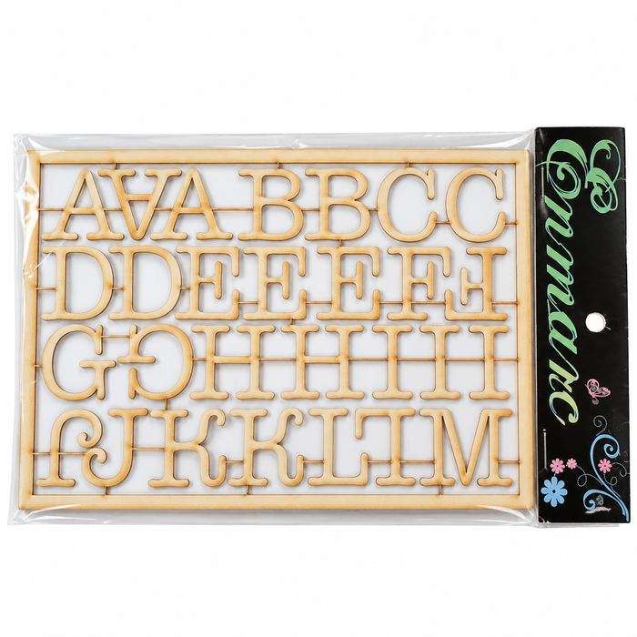 Doodles - Enmarc - Alphabet Uppercase Letter Chipboard Set