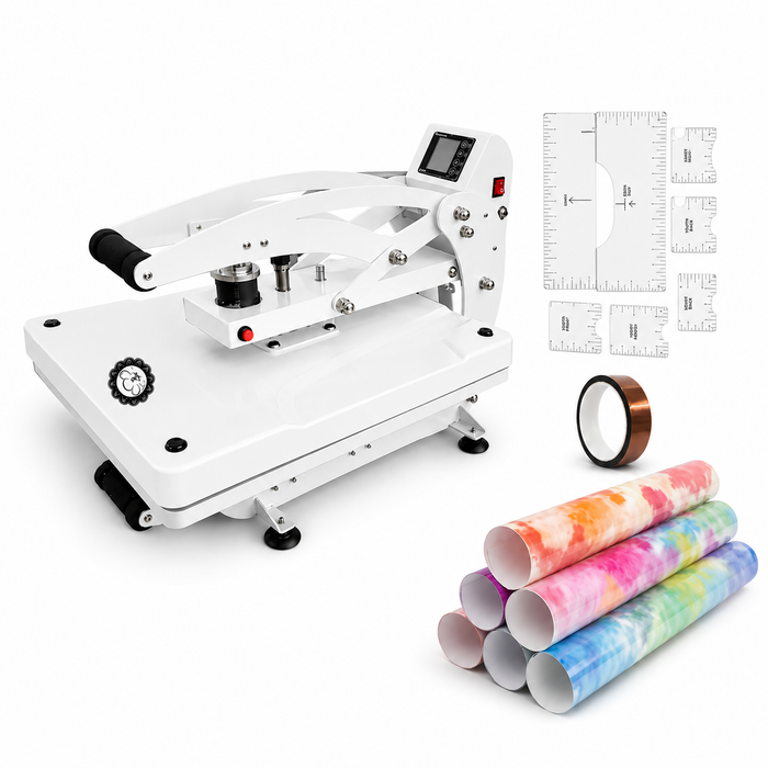 Doodles - Semi-Auto Pro High Pressure - Heat Press Machine Softy Bundle 16inch x 20inch (40cmx50cm)