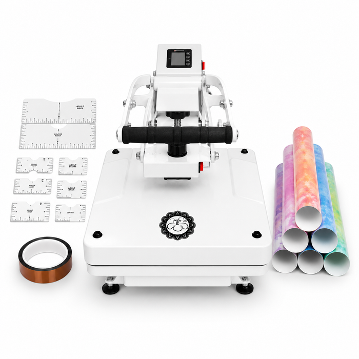 Doodles - Semi-Auto Pro High Pressure - Heat Press Machine Softy Bundle 16inch x 20inch (40cmx50cm)