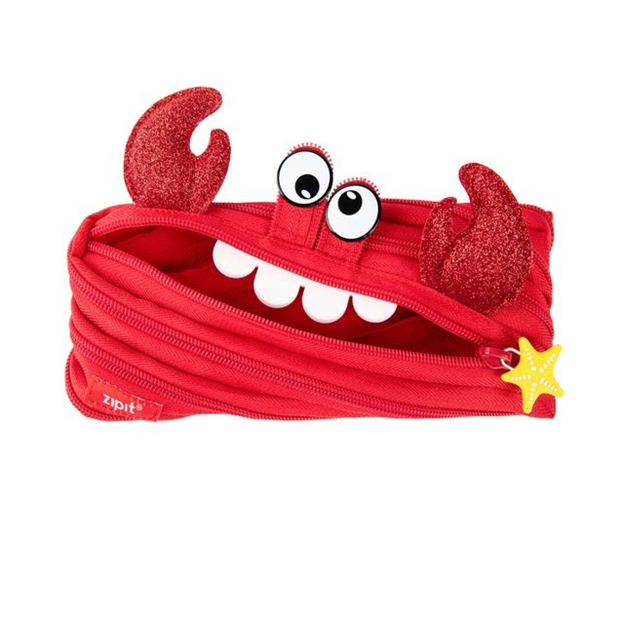 Zipit Monster Pencil Bag - Clive Creature Crab Red