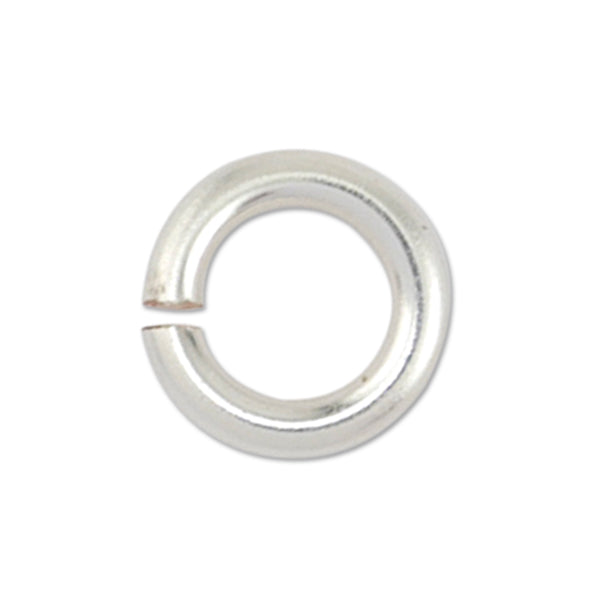 18 Gauge Artistic Wire, Chain Maille Rings, Round, Tarnish Resistant Silver, 11/64 in / 4.37 mm, 325 pc