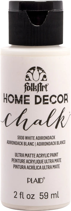 FolkArt Home Decor Chalk Paint 2oz-White Adirondack