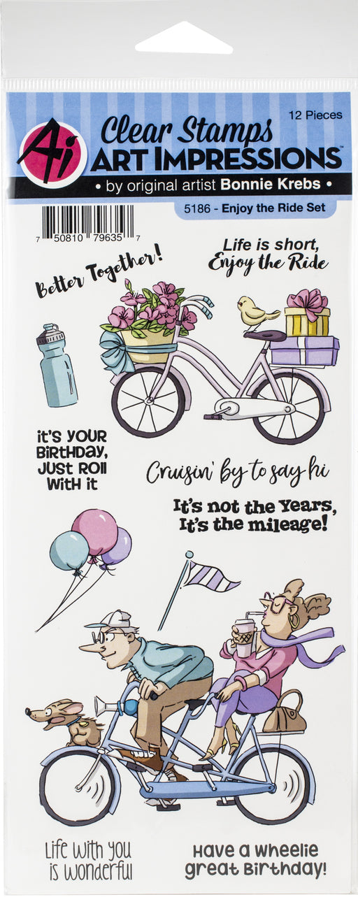 Art Impressions Work & Play Clear Stamps-Enjoy The Ride