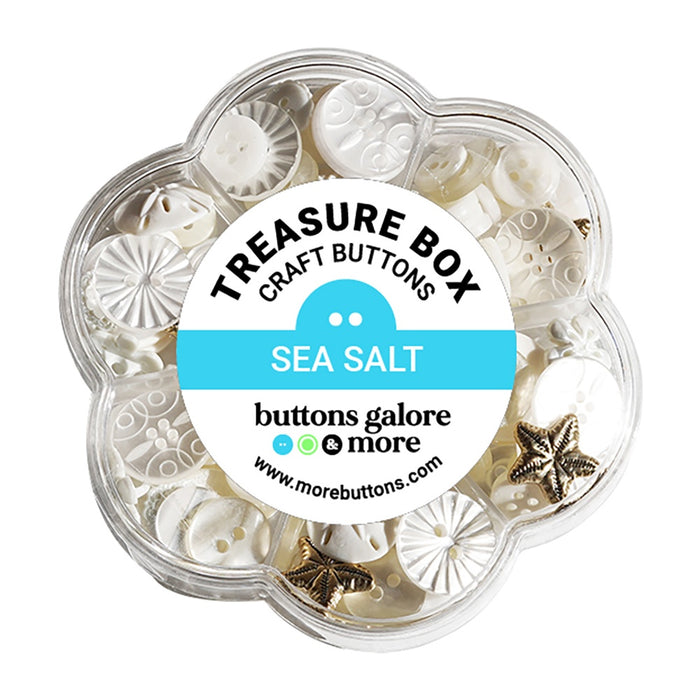 Buttons Galore Treasure Box-Sea Salt