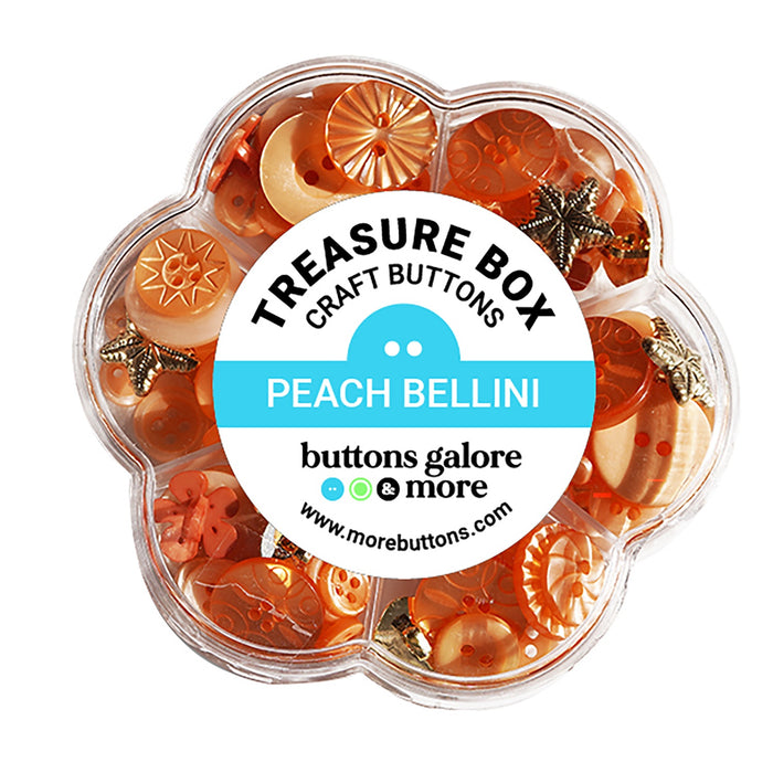 Buttons Galore Treasure Box-Peach Belinni