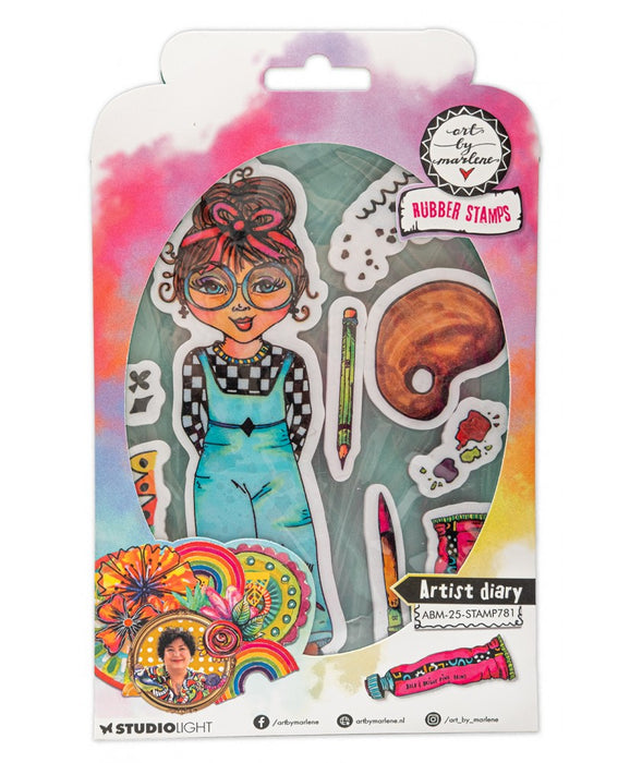 Art by Marlene - Clear Stamp - Artist Diary 120x170.5mm 9pc