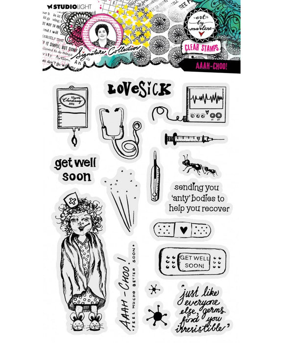 Art by Marlene - Clear Stamp - Aaah Choo! 17Pc