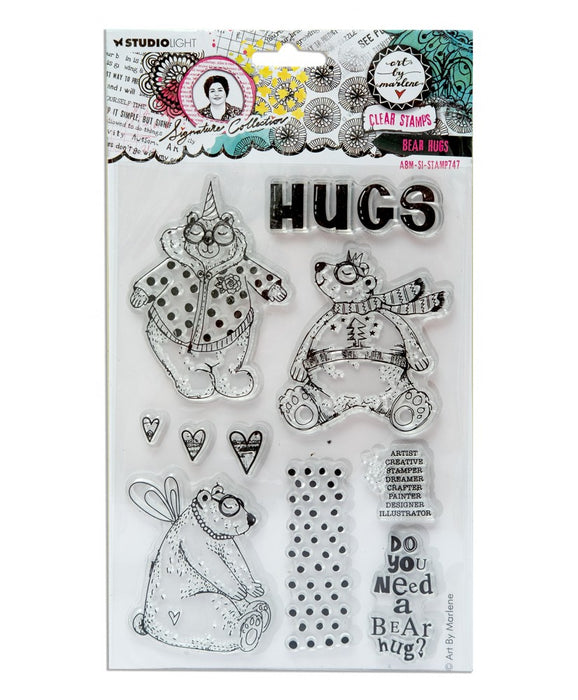 Art by Marlene - Clear Stamp - Bear hugs 148x210x3mm 10pc