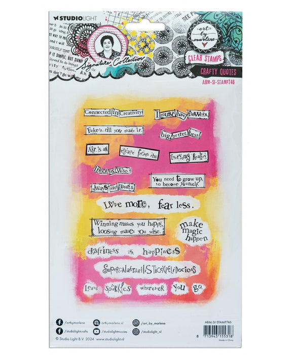 Art by Marlene - Clear Stamp - Crafty quotes 24 PC