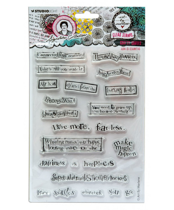 Art by Marlene - Clear Stamp - Crafty quotes 24 PC