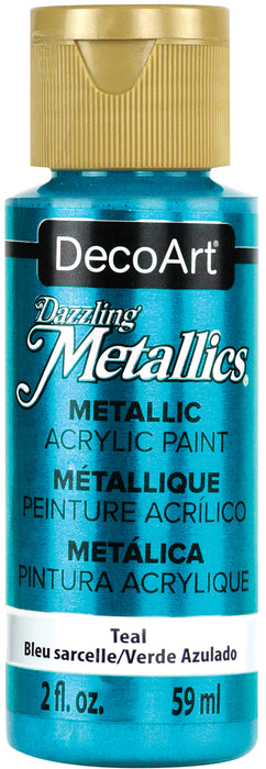 DecoArt Dazzling Metallics Acrylic Paint 2oz-Teal