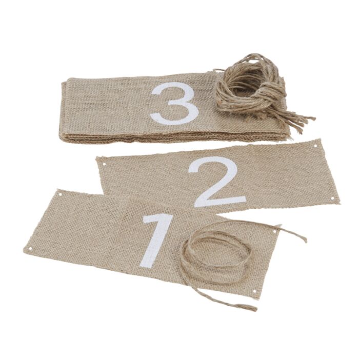 GingerRay - Vintage Affair - Hessian table Numbers