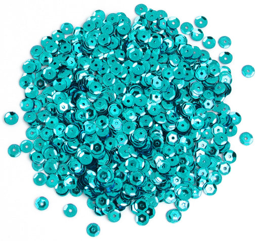 CousinDIY Cupped Sequins -Turquoise Peacock, 8mm 200/Pkg