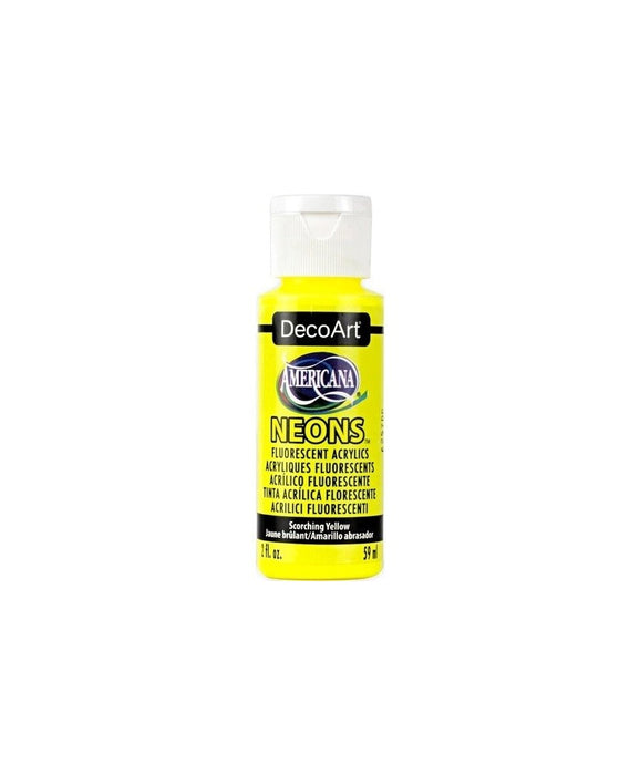 DecoArt - Americana Neons 2oz - Scorching Yellow 59ml