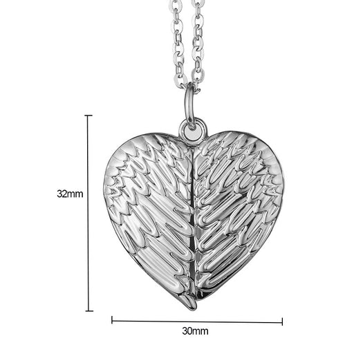 Doodles - Sublimation Blank - Angel Wing Necklace - Silver