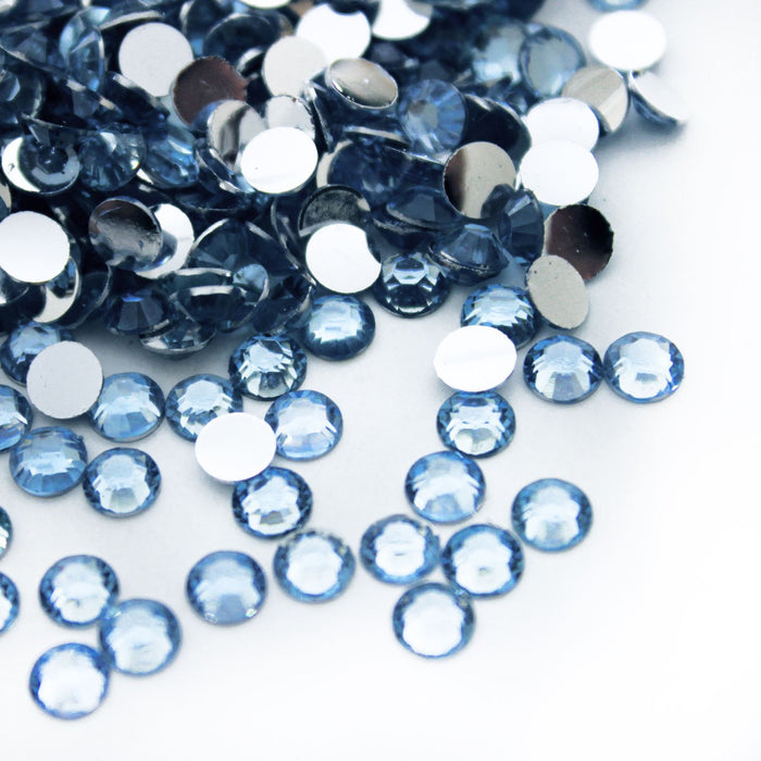 Pebbles - Flatback Rhinestones - Denim Blue - 8mm