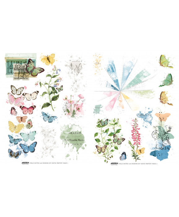 Arden Creative Studio Field Notes 6in x 8in Rub-On Transfer Set