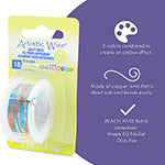 Artistic Wire, 20 Gauge / .81 mm Tarnish Resistant Colored Copper Craft Wire, Multicolor Brown, Green, Gold, 4 yd / 3.6 m