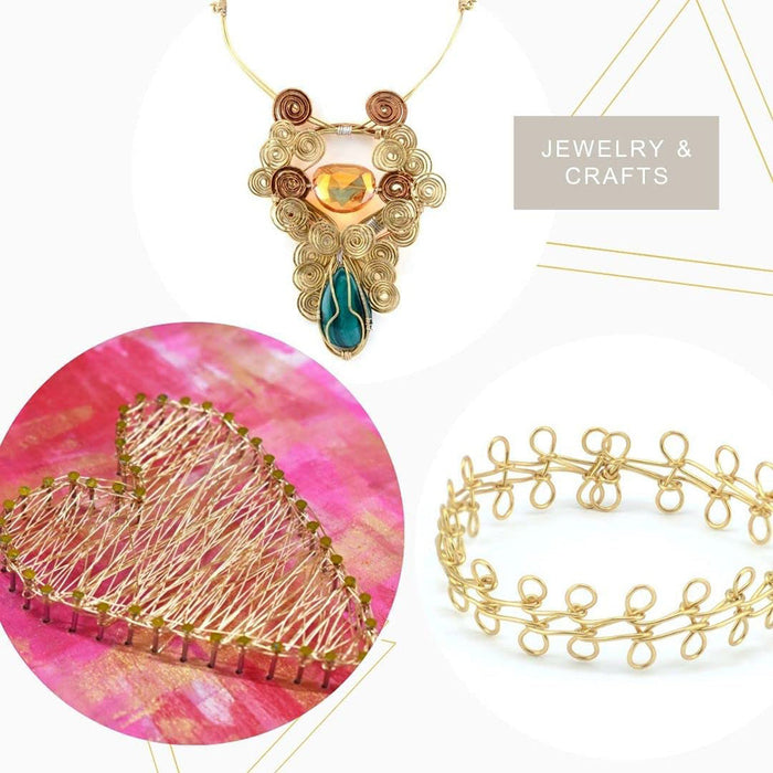 Artistic Wire, 22 Gauge / .64 mm Tarnish Resistant Brass Craft Wire, 8 yd / 7.3 m