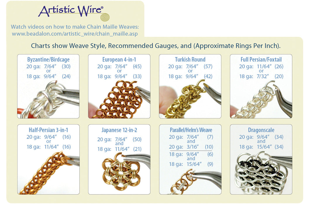 18 Gauge Artistic Wire, Chain Maille Rings, Round, Tarnish Resistant Silver, 1/8 in / 3.18 mm, 350 pc