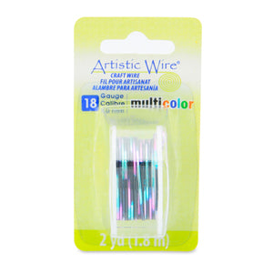 Artistic Wire, 20 Gauge / .81 mm Tarnish Resistant Colored Copper Craft Wire, Multicolor Pink, Black, Green, 4 yd / 3.6 m