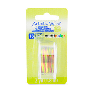 Artistic Wire, 20 Gauge / .81 mm Tarnish Resistant Colored Copper Craft Wire, Multicolor Brown, Green, Gold, 4 yd / 3.6 m