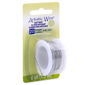 Artistic Wire, 20 Gauge / .81 mm Stainless Steel Craft Wire, 6 yd / 5.5 m
