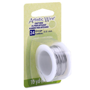Artistic Wire, 24 Gauge / .51 mm Stainless Steel Craft Wire, 10 yd / 9.1 m