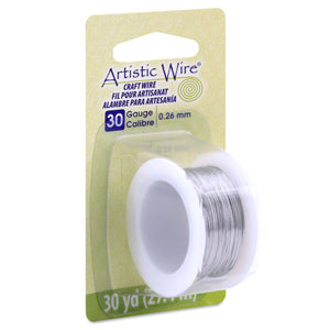 Artistic Wire, 30 Gauge / .26 mm Stainless Steel Craft Wire, 30 yd / 27.4 m