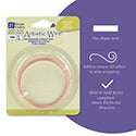 Artistic Wire, 21 Gauge, Flat, 5 mm x .75 mm / 0.20 in x 0.03 in, Rose Gold Color, 3 ft / .91 m