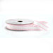 Dovecraft - Creative Ribbons - Grosgrain - White ribbon/w embroidered Pink Stripe