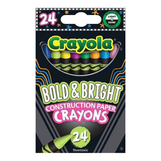 Crayola Construction Paper Crayons 24/Pkg-Bright