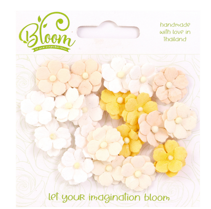 Bloom - Sweetheart Blossoms - Yellow and white - 20pc