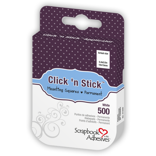 Scrapbook Adhesives - 3L Mounting Squares - Click 'n Stick (500)