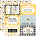 Bee Happy Double-Sided Cardstock 12"X12"-6"X4" Journaling Cards