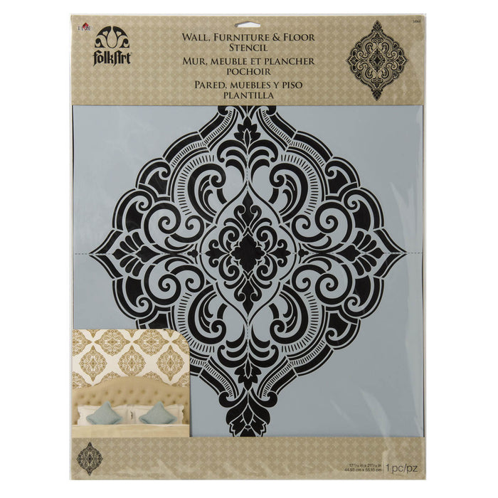 Plaid FolkArt - Home Decor - Stencil - Ornate Damask