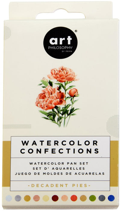 Prima Watercolor Confections Watercolor Pans 12/Pkg-Decadent Pies