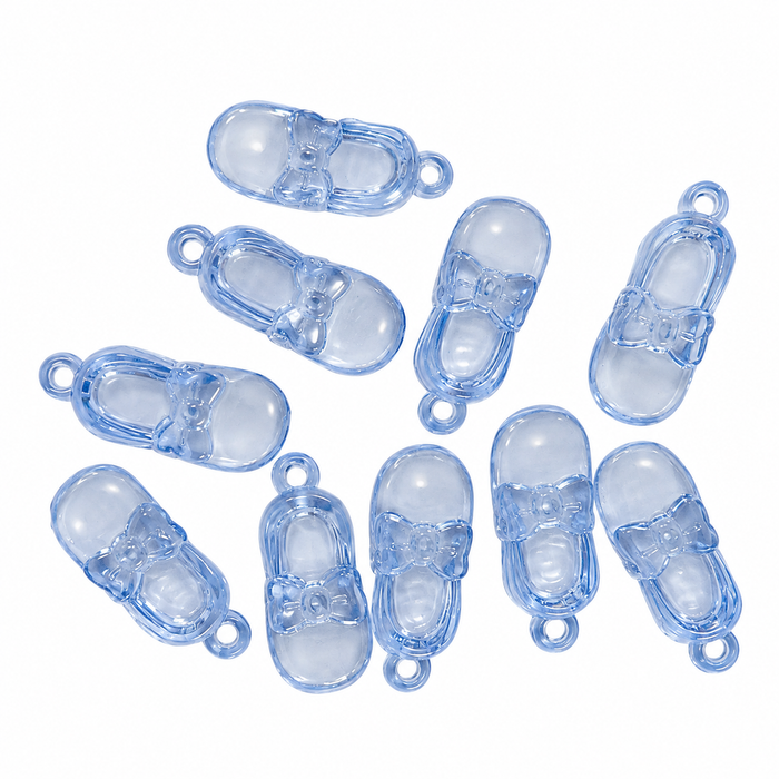 Doodles - Baby Shower and Craft Embellishments – 3cm – 10 Pack - Blue Shoe