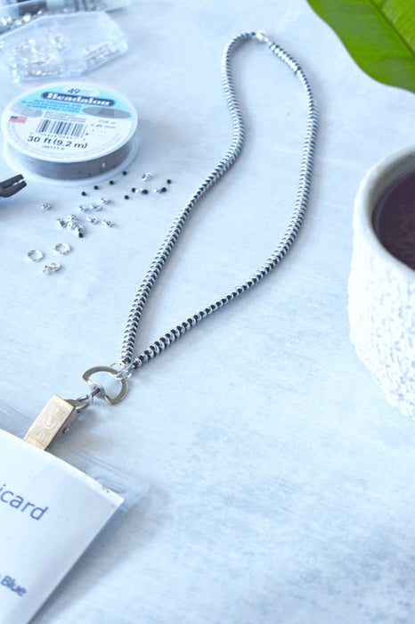 Beadalon - Badge Clip Swivel, 38 mm (1.5 in), Silver Plated, 1 pc