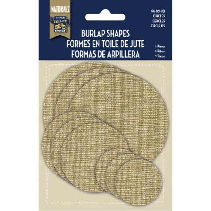 Little Yellow Bicycle - Burlap Shapes - Circles