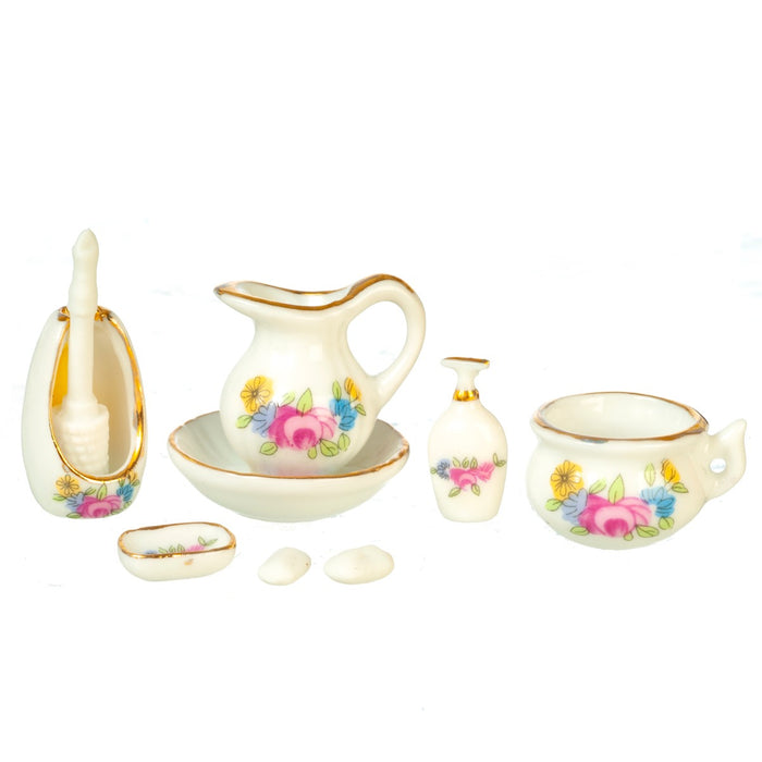 Town Square Miniatures - Porcelain Bath Accessories Set