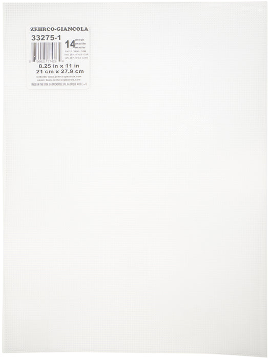 Zehrco-Giancola Perforated Plastic Canvas 14 Count 8.25"X11"-Clear