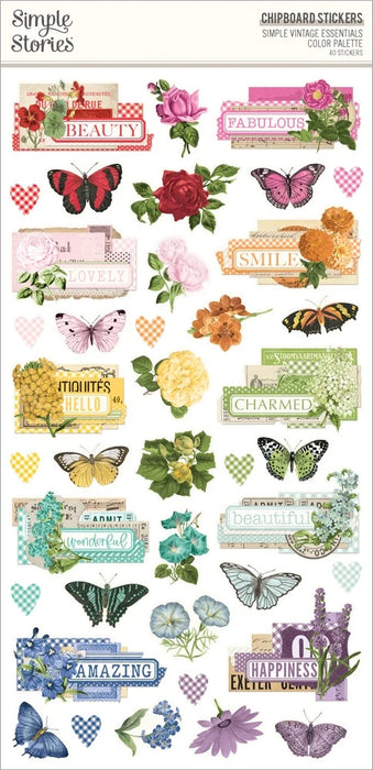 Simple StoriesChipboard Stickers 6"X12"-Simple Vintage Essentials Color Palette